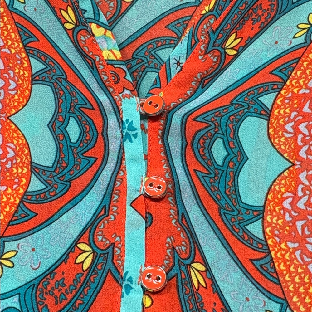 TRIBAL Sz Medium Print Tunic Never Worn So Pretty - Picture 6 of 8
